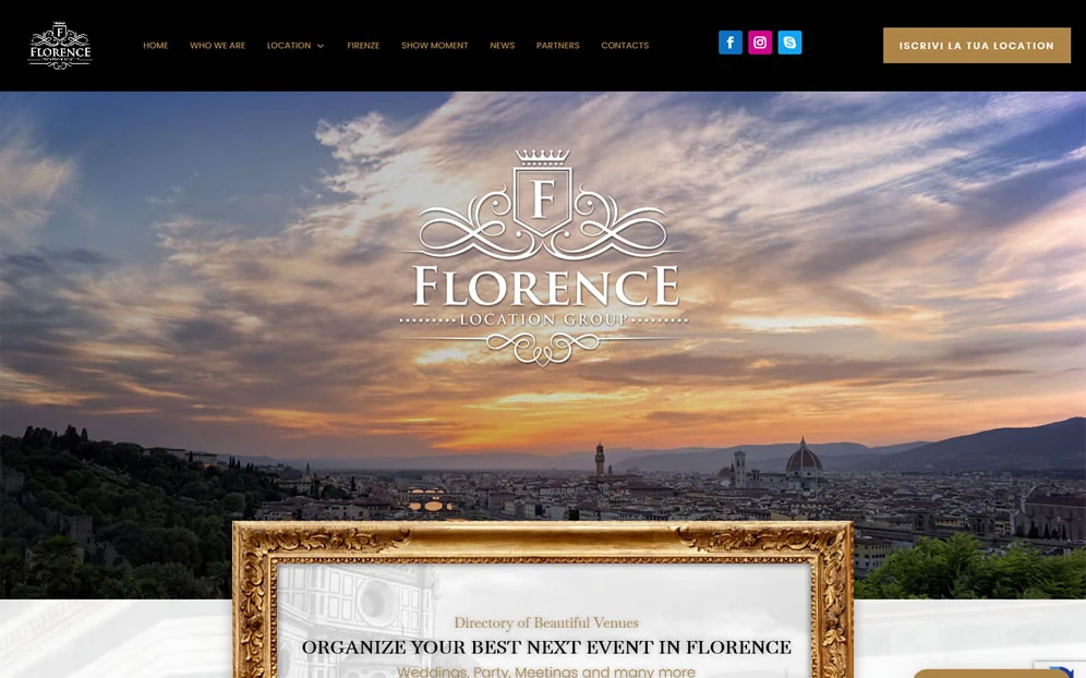 Sito web Florence Location Group realizzato da Neotek