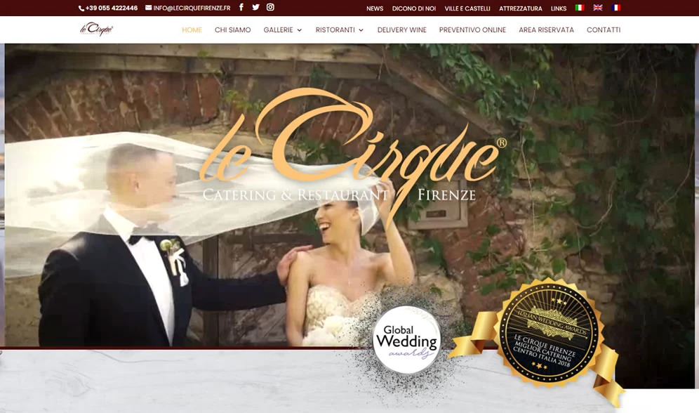 Sito web Le Cirque realizzato da Neotek