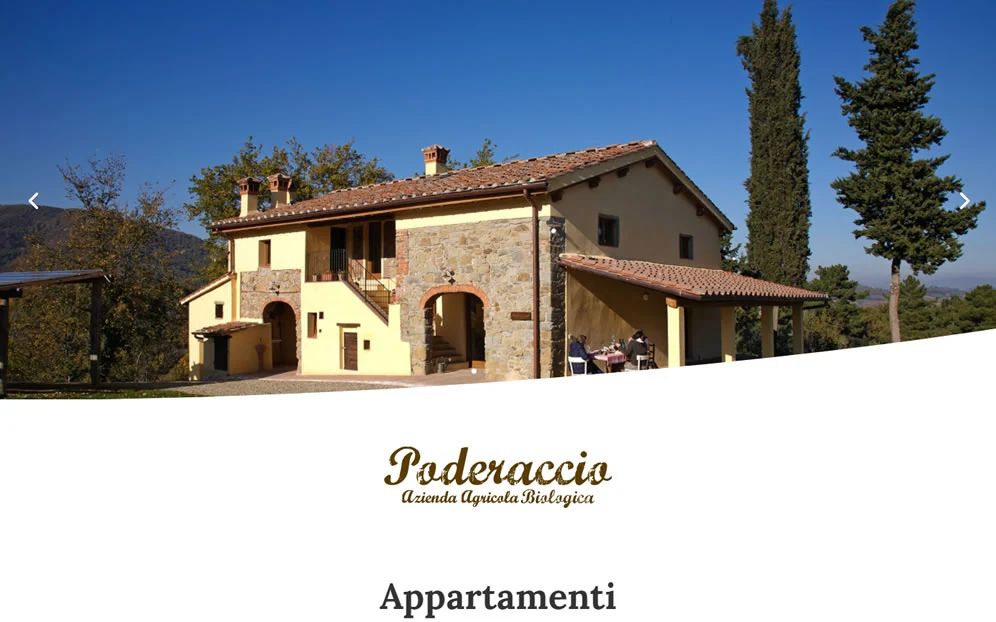 Sito web Poderaccio Agriturismo realizzato da Neotek
