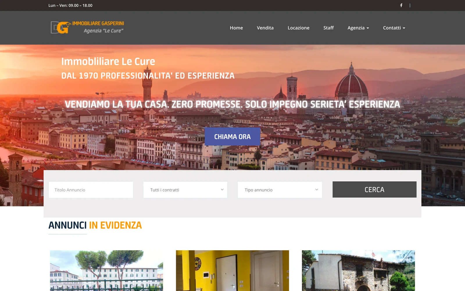 Sito web Immobiliare Gasperini realizzato da Neotek