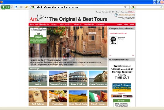 Realizzazione siti web a Firenze: sito Artviva Walking Tours