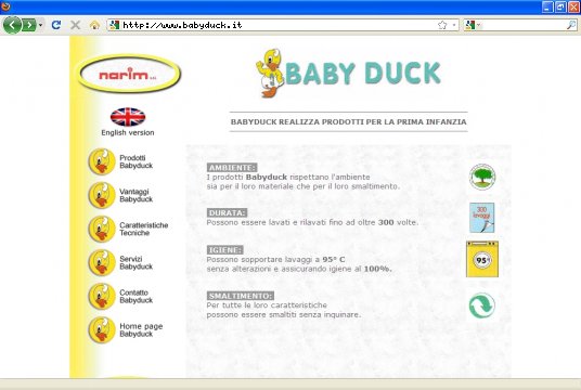 Realizzazione siti web a Firenze: sito Baby Duck