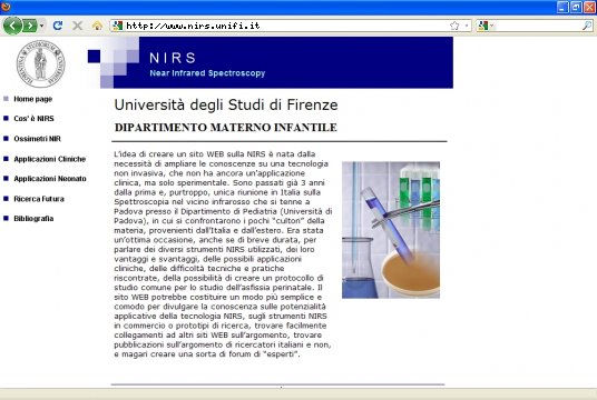 Realizzazione siti web a Firenze: sito NIRS Unifi