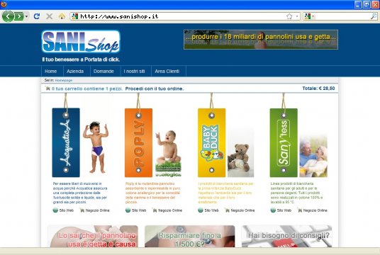 Realizzazione siti web a Firenze: sito Portale Sanishop