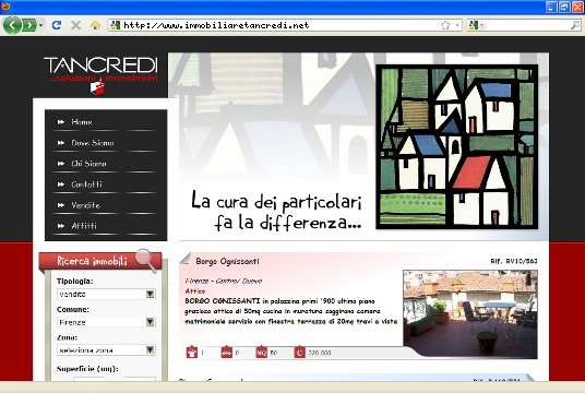 Realizzazione siti web a Firenze: sito Immobiliare Tancredi